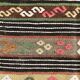 Tapis kilim bohème marron 7x10, motif ethnique, 202x304 cm