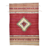 5x7 Soft Red Modern Kilim Rug, 156x224Cm