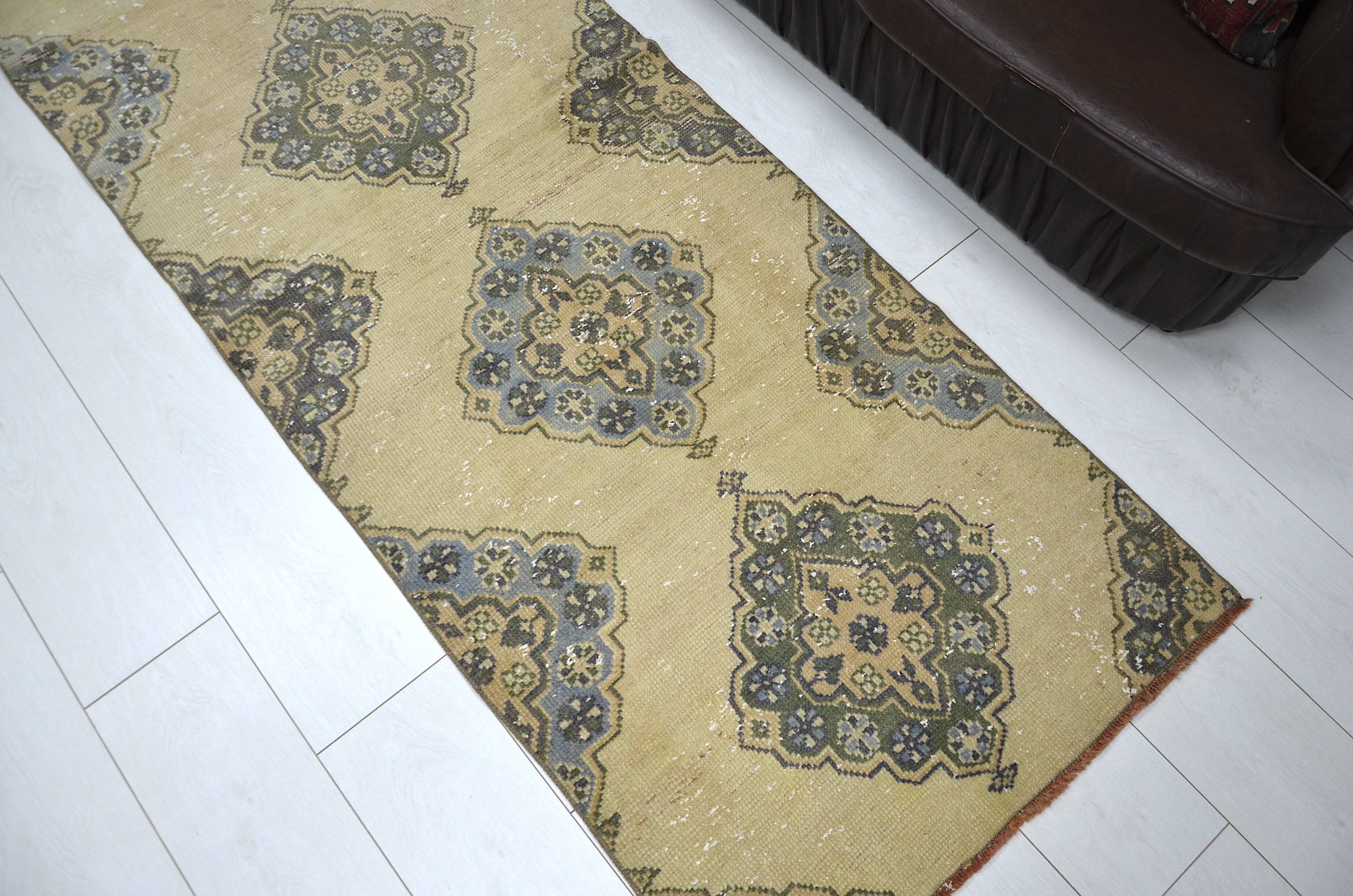 Orange & Brown Oushak Runner sku 2254