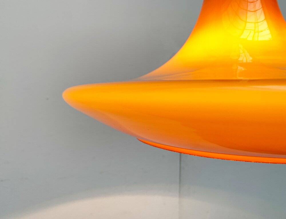 Mid-century glass tulip pendant by Peill & Putzler, 1960s.