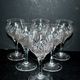 Set of 6 white wine glasses 1900 in cut crystal BACCARAT model 9157 catalog 1907 H13.5