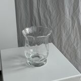 Small vintage glass vase in the shape of a stylized flower H15