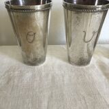 4 'love' metal vases