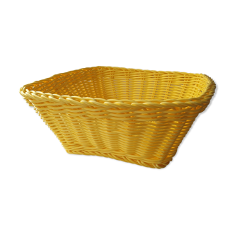 Corbeille scoubidou jaune