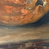 Vintage Still life with Pumkin oil Painting on Canvas signed R. Grinberg