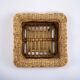 Porte-plantes vintage en osier et bambou
