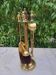 Fireplace tool set in gilded bronze