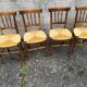 Chaises paillés rustique
