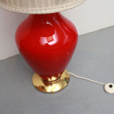 1950s floor lamp in red glass