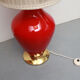 Lampadaire des années 1950 en verre rouge