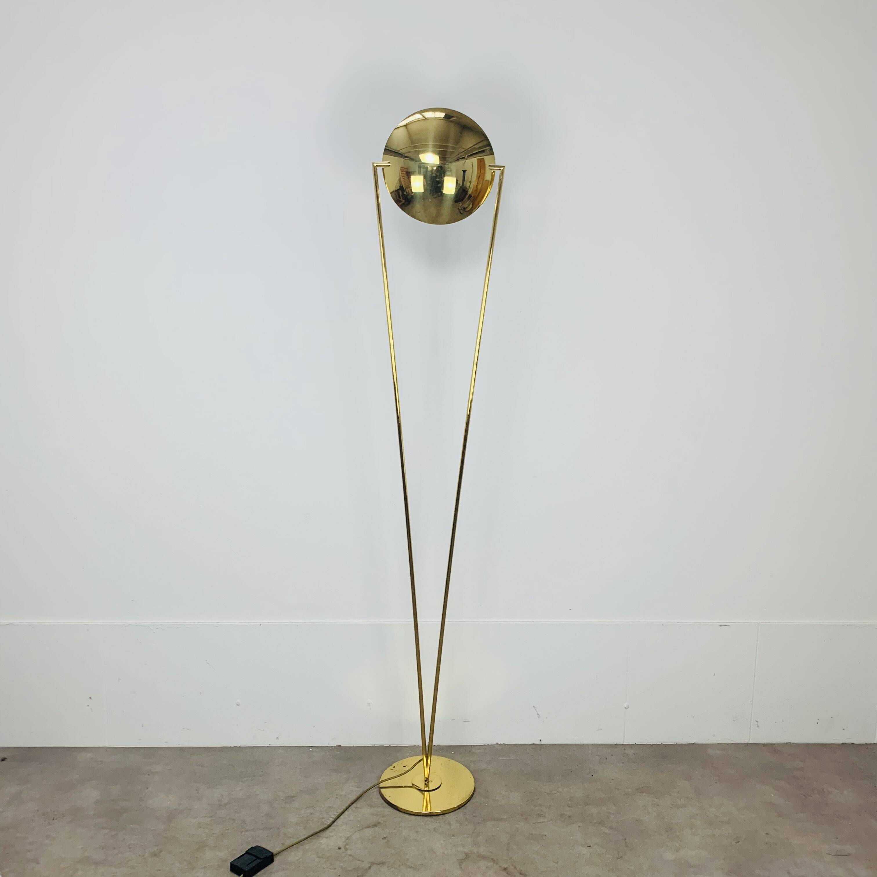 Victory Floor Lamp by Studio Artoff, Gold Brass, 1980s