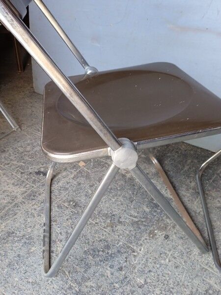 Pair 2 Piretti chairs / plia castelli signed