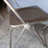 Pair 2 Piretti chairs / plia castelli signed