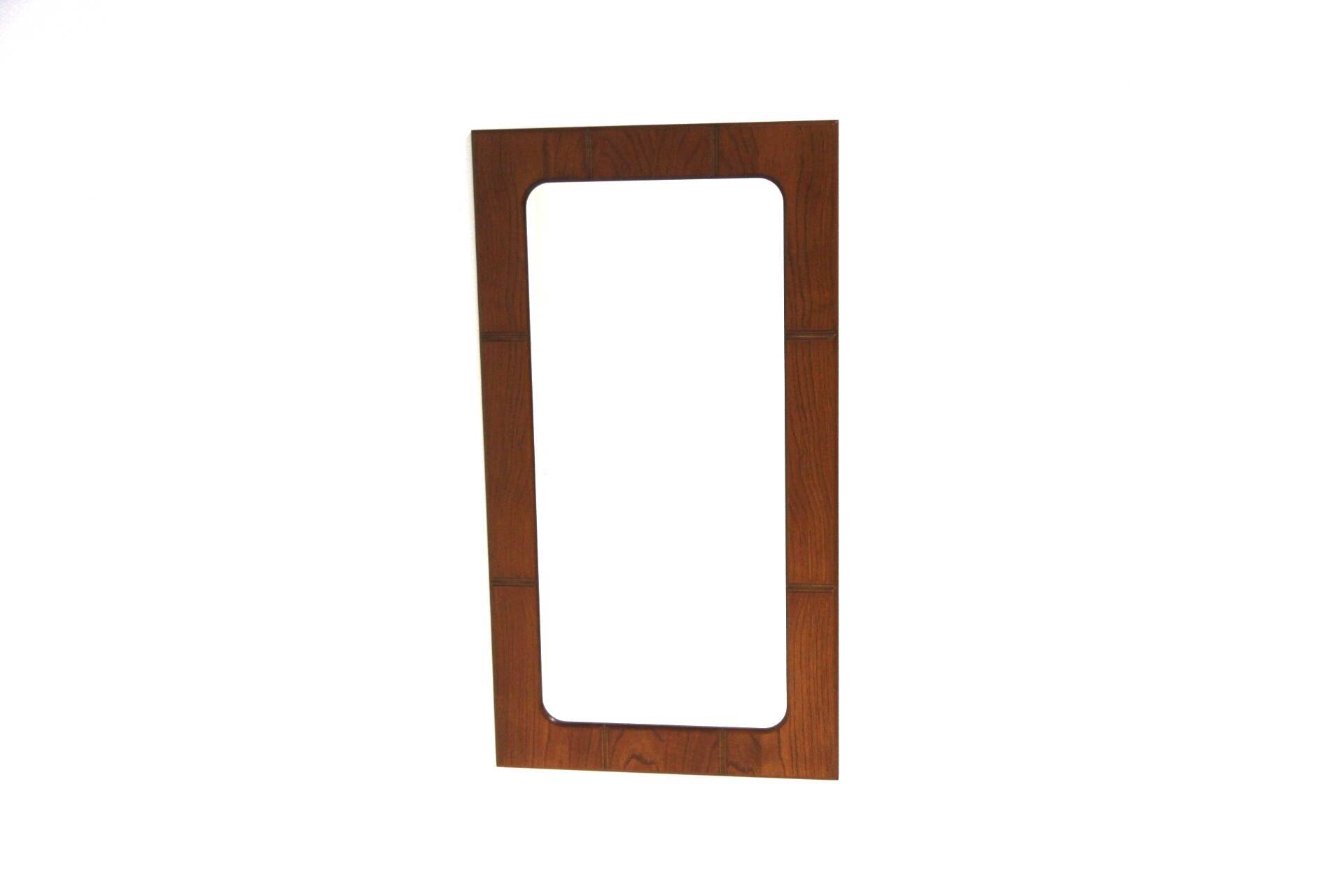 Scandinavian oak mirror, Sweden, 1960, 118cm x 64cm