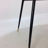 Italian Midcentury Coffee Table with Marble Top and Brass Feet, 1950s