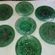 Set of dessert plates Sarreguemines – Art Nouveau earthenware, decoration