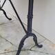 Antique cast iron bistro table with oval marble top