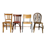 Set of 4 mismatched chairs