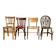 Ensemble de 4 chaises dépareillées