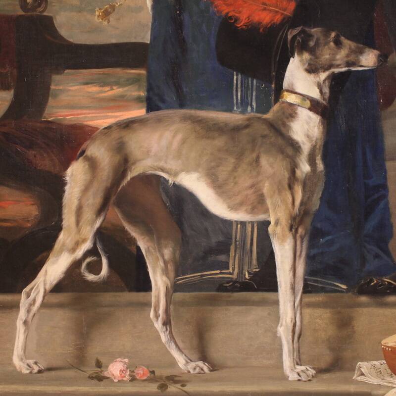 Great 19th-century portrait signed by Francesco Vinea