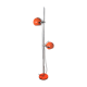 Chrome plated and orange steel floor lamp, 1960s