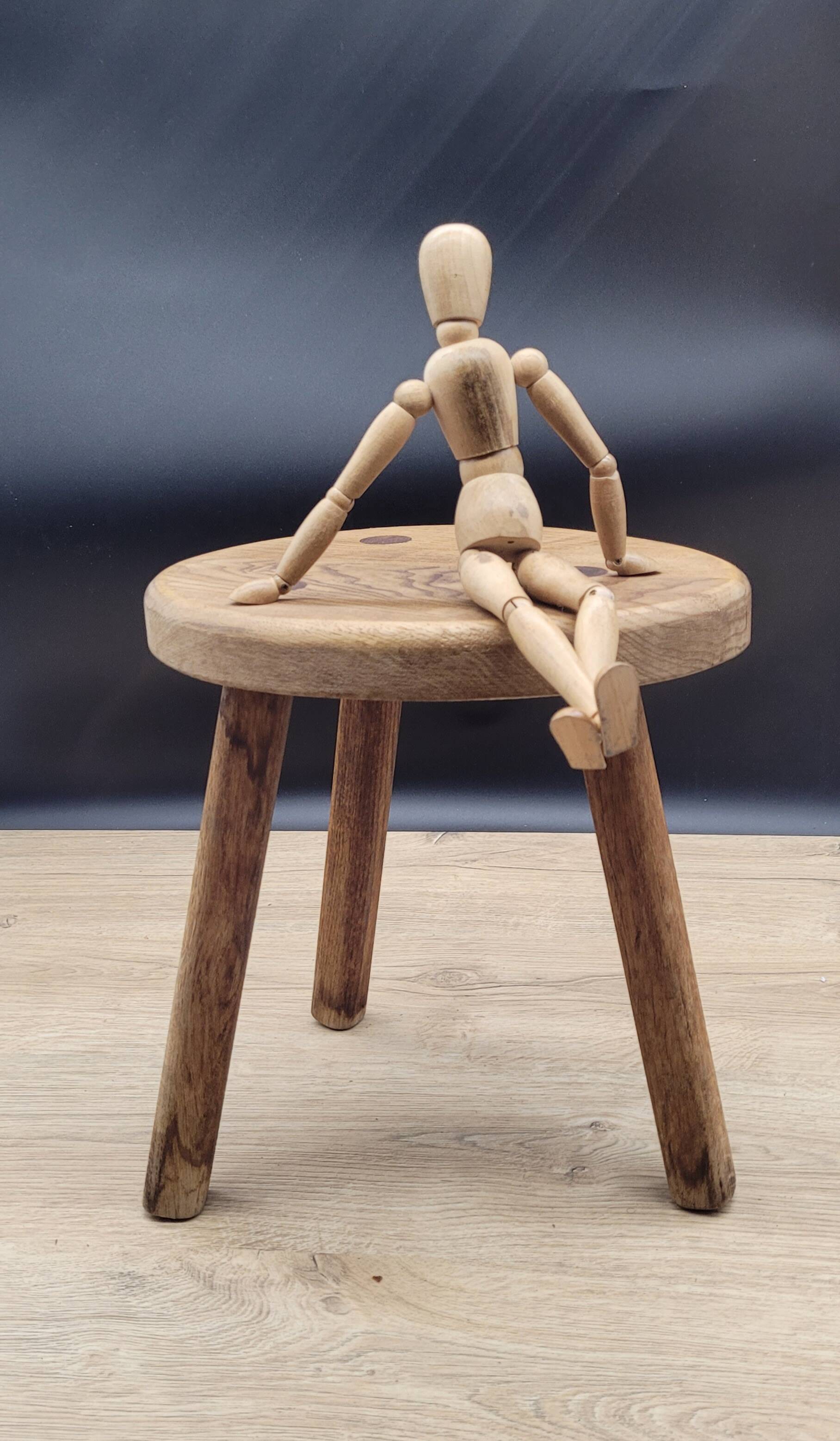 Cowhide egg tripod stool