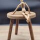 Cowhide egg tripod stool