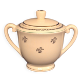 Antique sugar bowl, in Gien earthenware, Model Valence A040