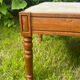 Banc en bois et tissu beige