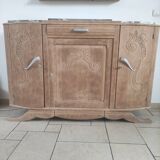 Art Deco sideboard with gray marble