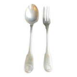 Christofle silvered metal tableware before 1983