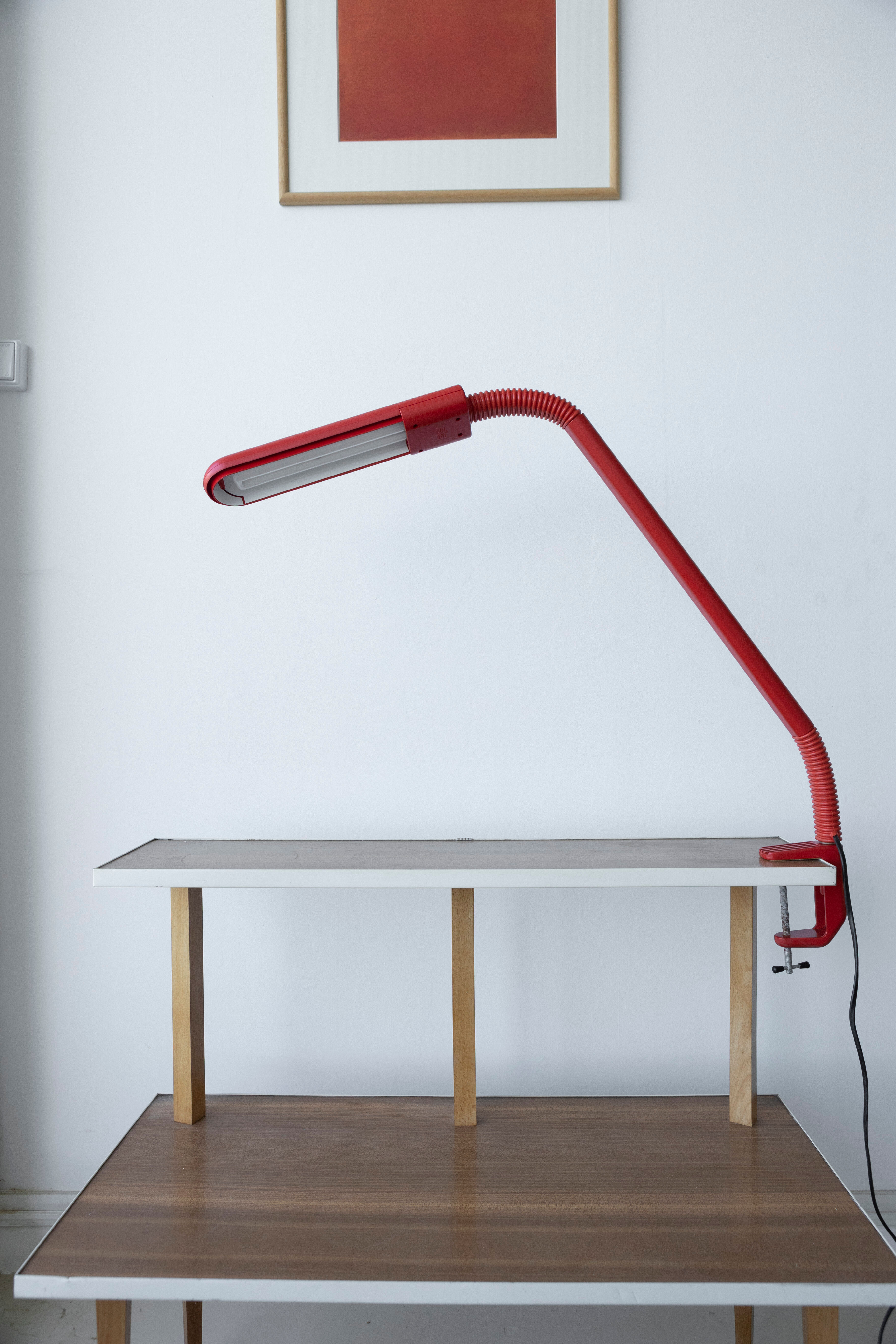 Lamp Scoop de Manade new box origin, red, on vice, 80s