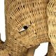 Rattan bamboo wicker elephant pedestal or side table, 1970s