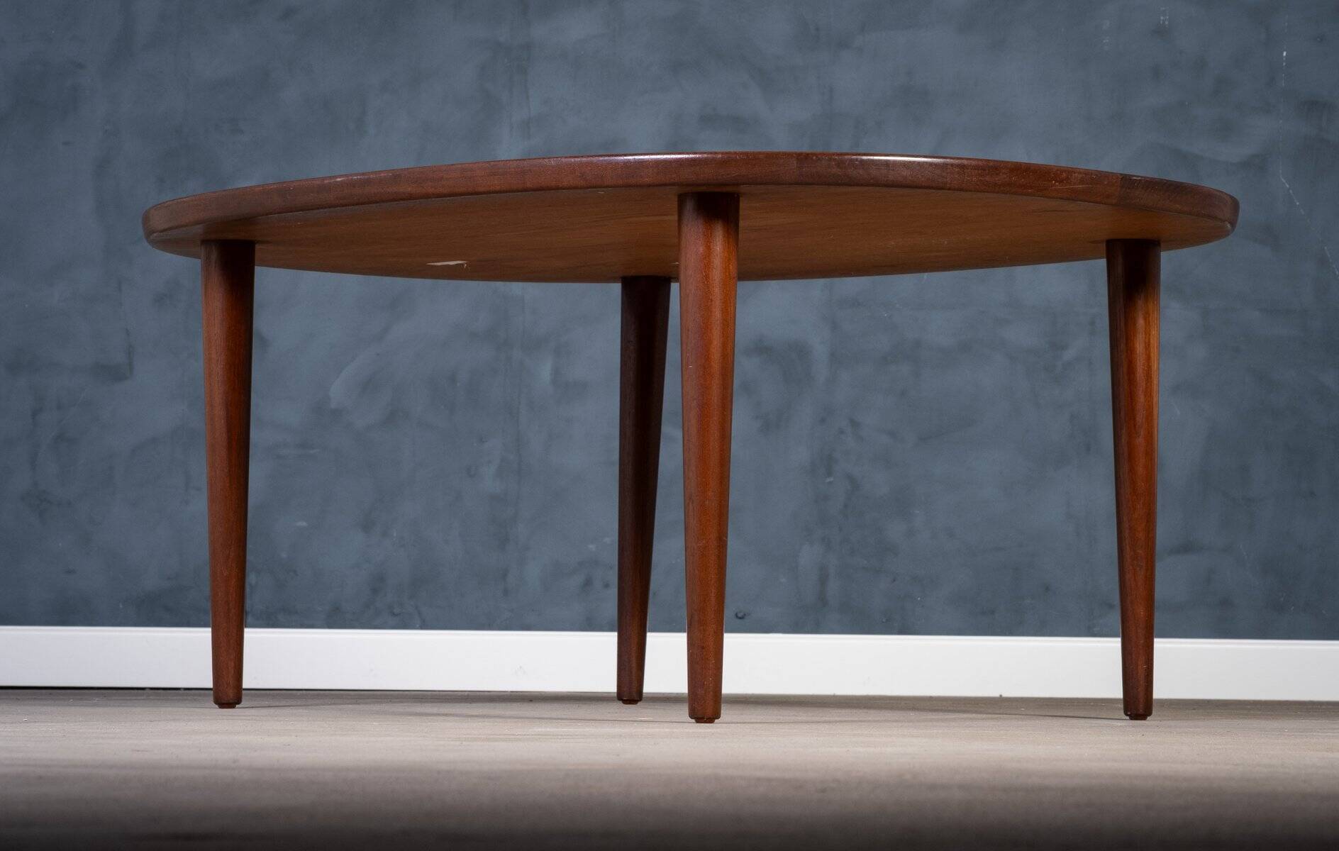 Oval Coffee Table in Rosewood attributed to Aksel Kjersgaard, Odense Møbelfabrik, 1960s
