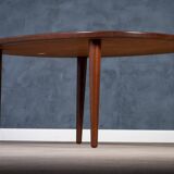 Oval Coffee Table in Rosewood attributed to Aksel Kjersgaard, Odense Møbelfabrik, 1960s