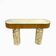 Mid-Century Style Wood and Brass Center Console, Italy, 1990s