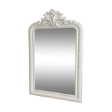 Late 19th century mirror with decorated pediment. 102x66.