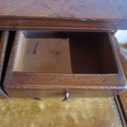 Secretary with mechanism - 4 secret drawers - lock - marquetry chessboard - 1950