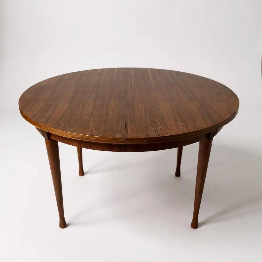Table à manger ronde scandinave des années 60/70