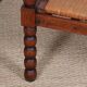 Pair of oak and straw armchairs from the 1940s