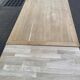 Extensible farmhouse dining table stripped in raw solid oak 1950