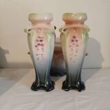 Pair of vases + planter