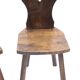 Set of 3 vintage brutalist mountain chairs, wooden chair, chalet