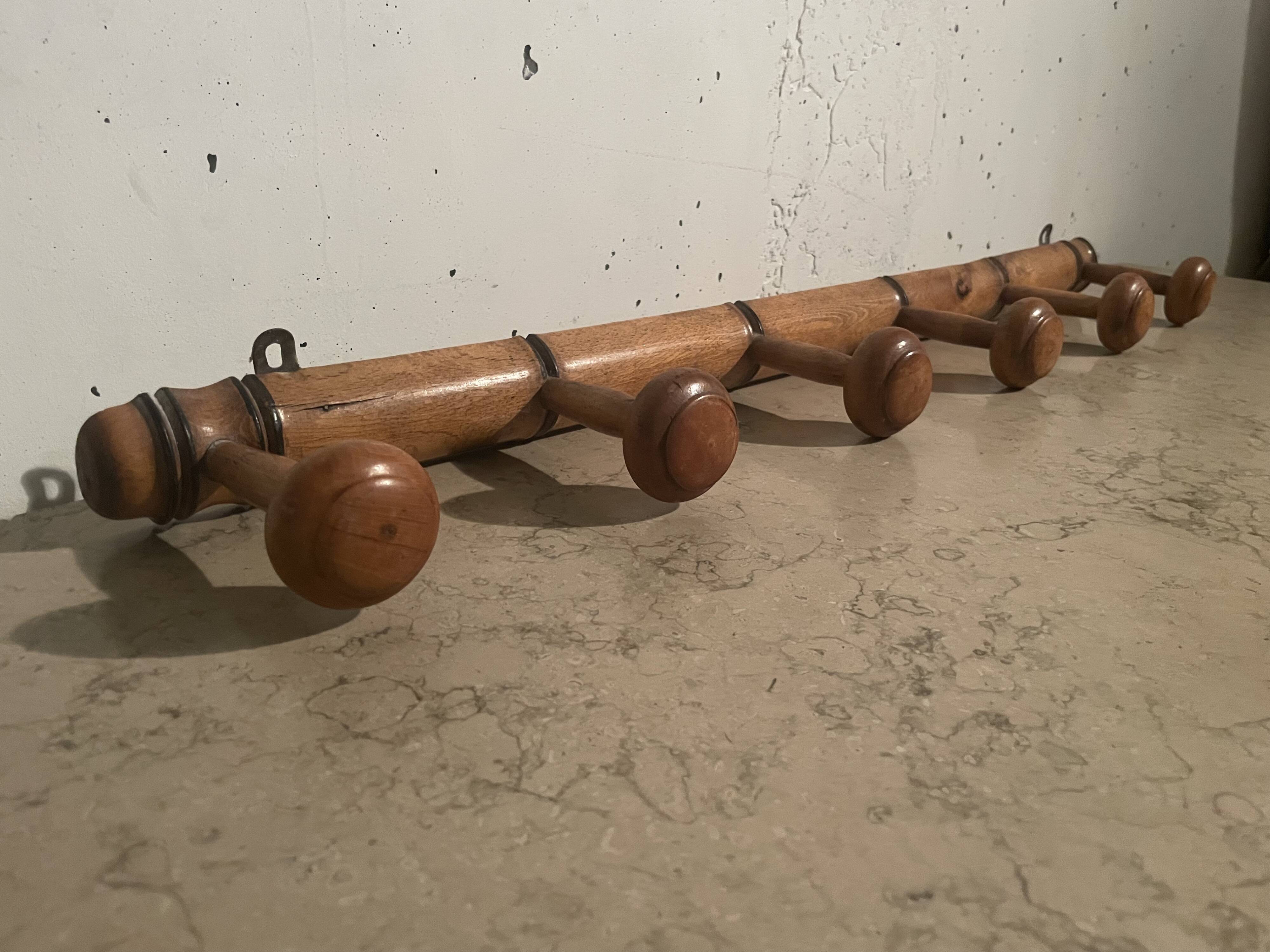 1960s faux bamboo coat hook
