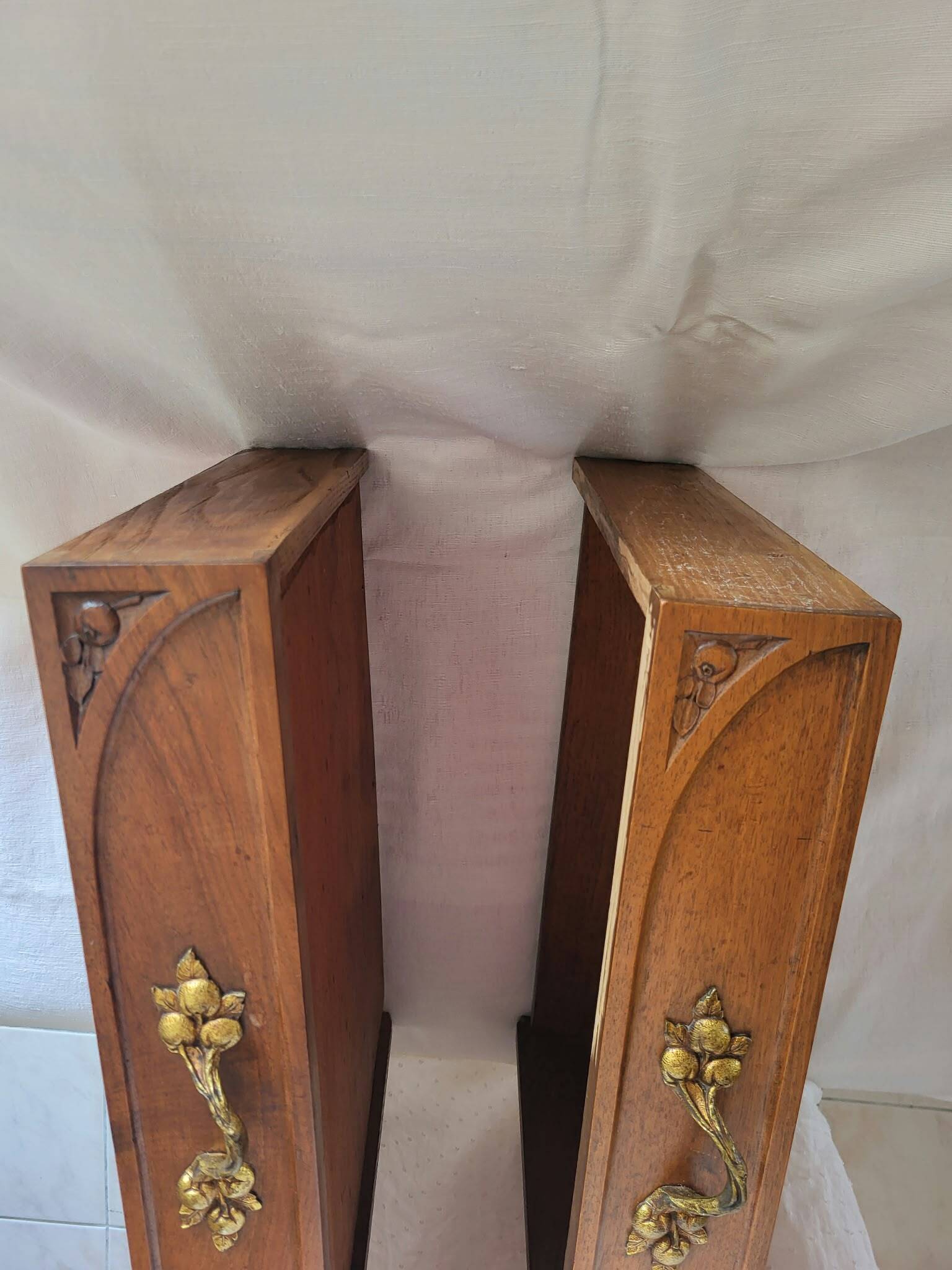 Commode / Desserte Art Nouveau 1910 - Noyer Massif