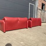 Set of 2 maralunga 2-seater sofas by Vico Magistretti for Cassina