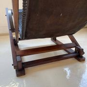 Vintage leather sling chair, 1980s