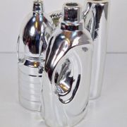 Silver Ceramic Vases and Cleaning Bottles from Pols Potten, 1990s, Set of 3
