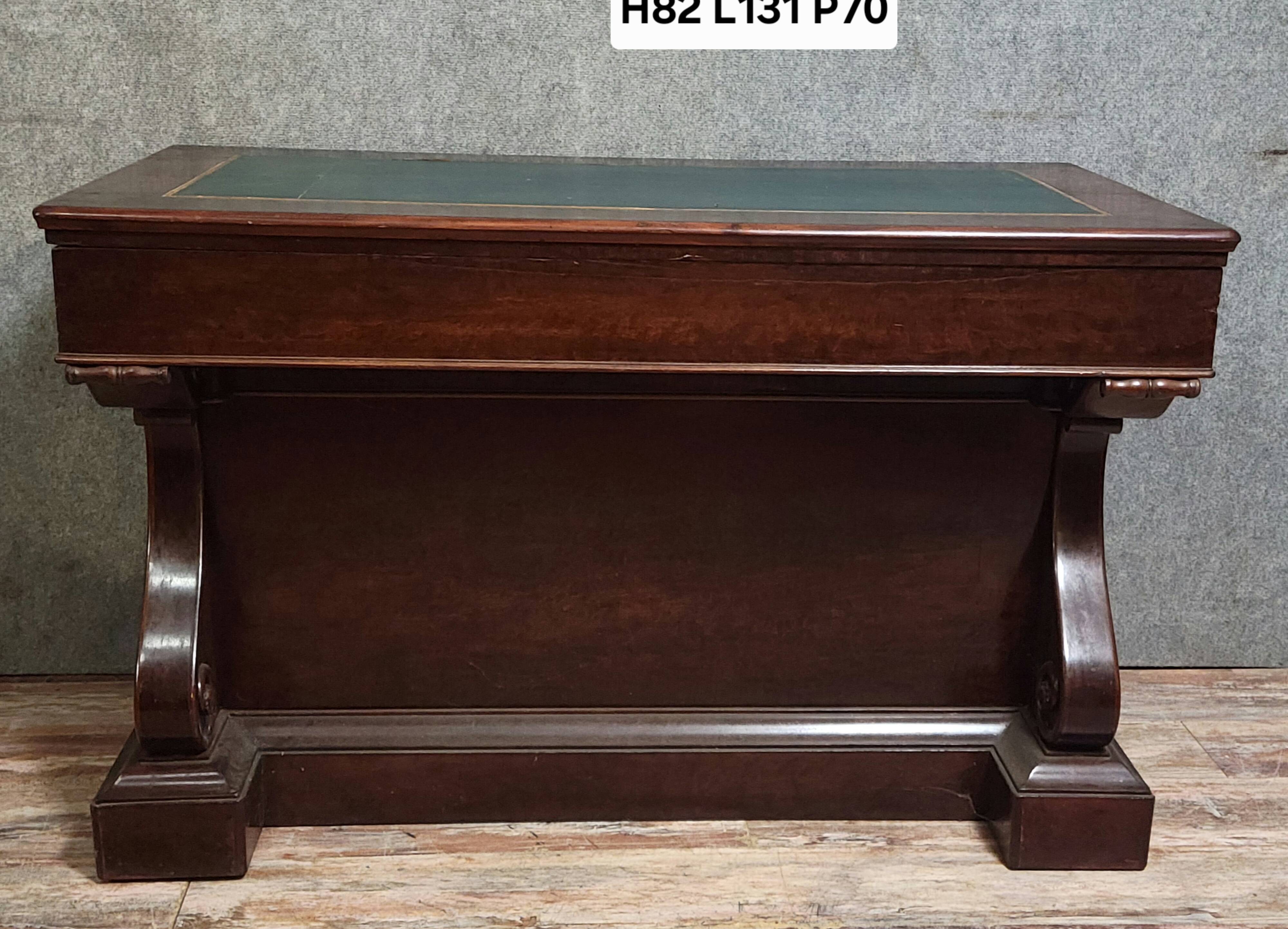 Empire period double-top center flat desk