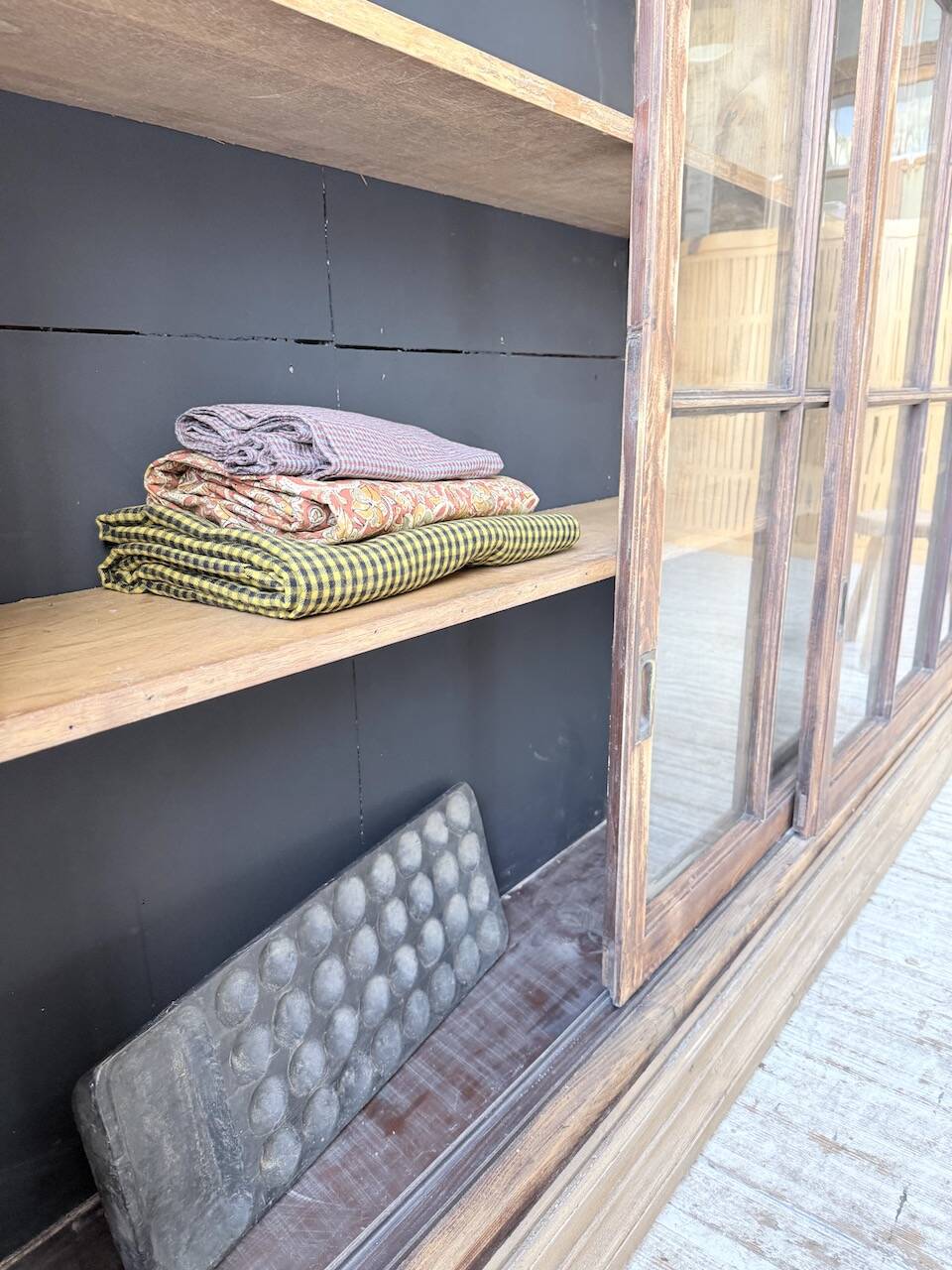 Enfilade meuble de métier XXL portes vitrées